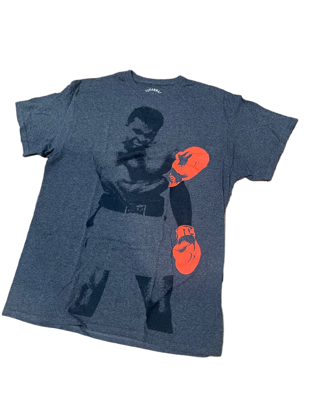 Charcoal Graphic Tee featuring Muhammad Ali - Casual Men’s Shirt - Picture 2 of 4